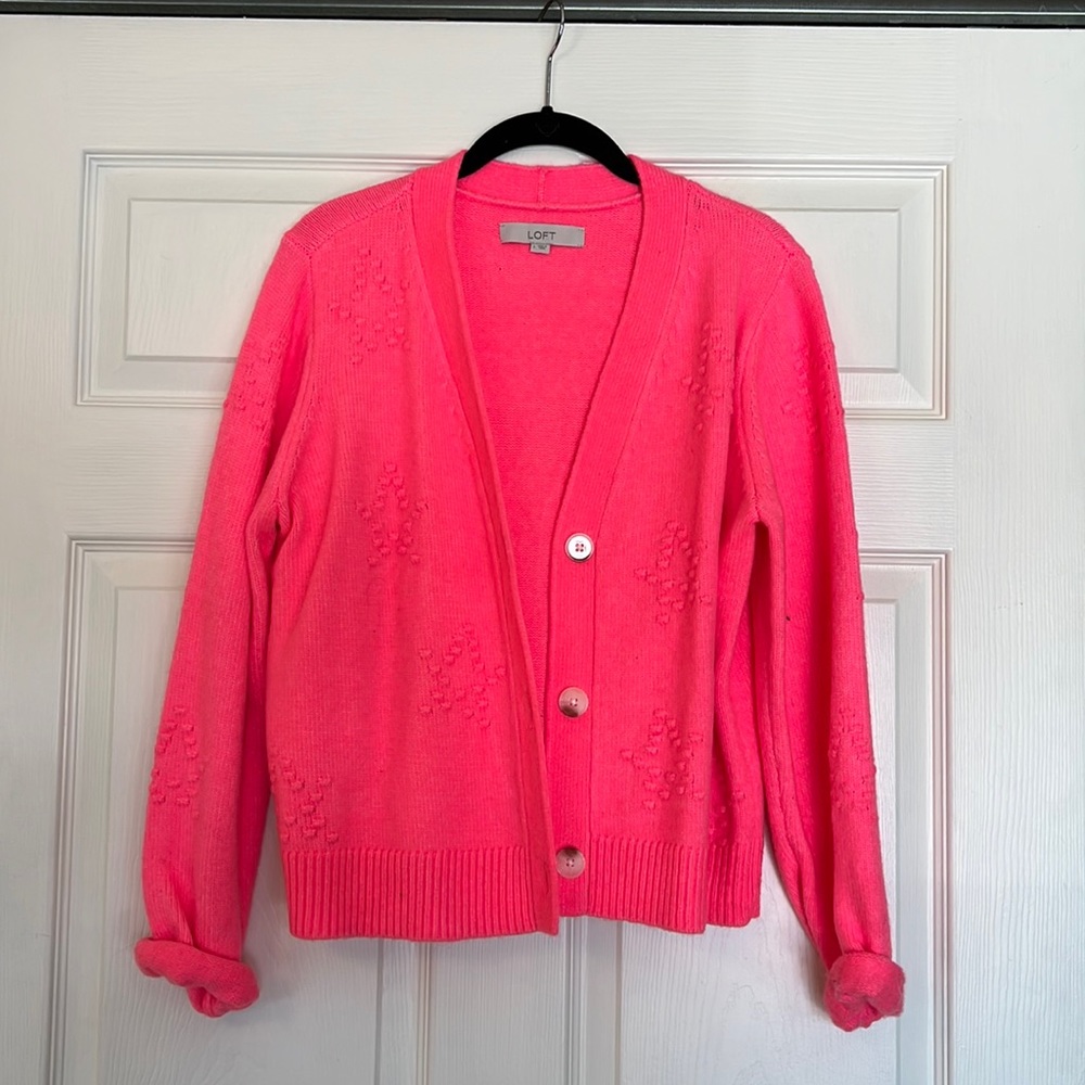 Hot Pink Barbie-Core Cardigan Sweater - NWOT